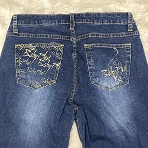 Baby Phat Jeans Y2K Hip Hop Luxury Metallic Gold Cat Pockets Streetwear‎ Club 11